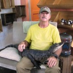 Mike Sturgill, aka "Gator Man Mike", Sits with Lovable Bobby in Naples, Florida
