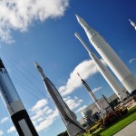 Rocket Garden at the Kennedy Space Center Visitor Complex, Fla.