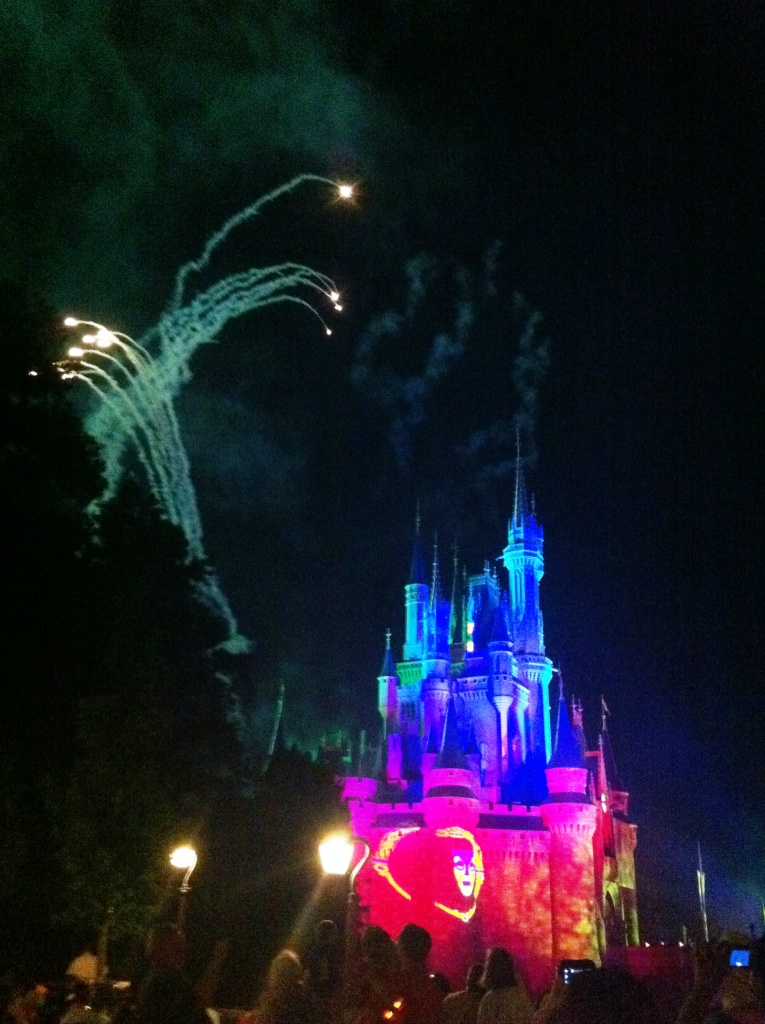 Cinderella's Castle During the Fireworks Show, Magic Kingdom Cinderella's Castle During the Fireworks Show, Magic Kingdom